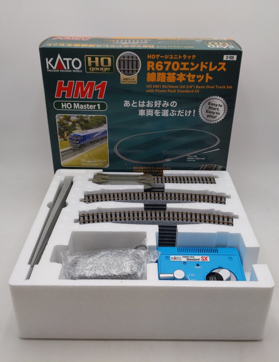 Kato 3-105 HO HM1 R670mm Basic Track Oval with Power Pack SX LN/Box