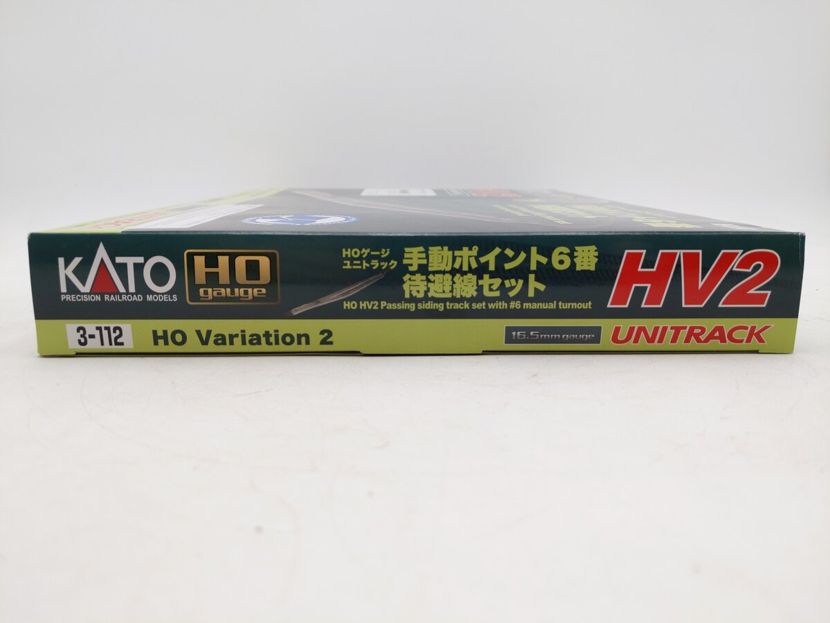 Kato 3-112 HO Gauge HV2 Passing Siding Track Set with #6 Manual Turnout NIB