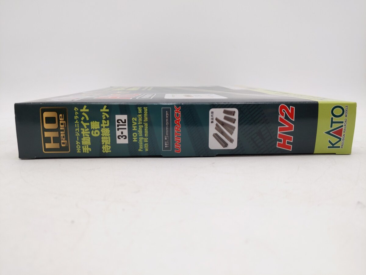Kato 3-112 HO Gauge HV2 Passing Siding Track Set with #6 Manual Turnout NIB