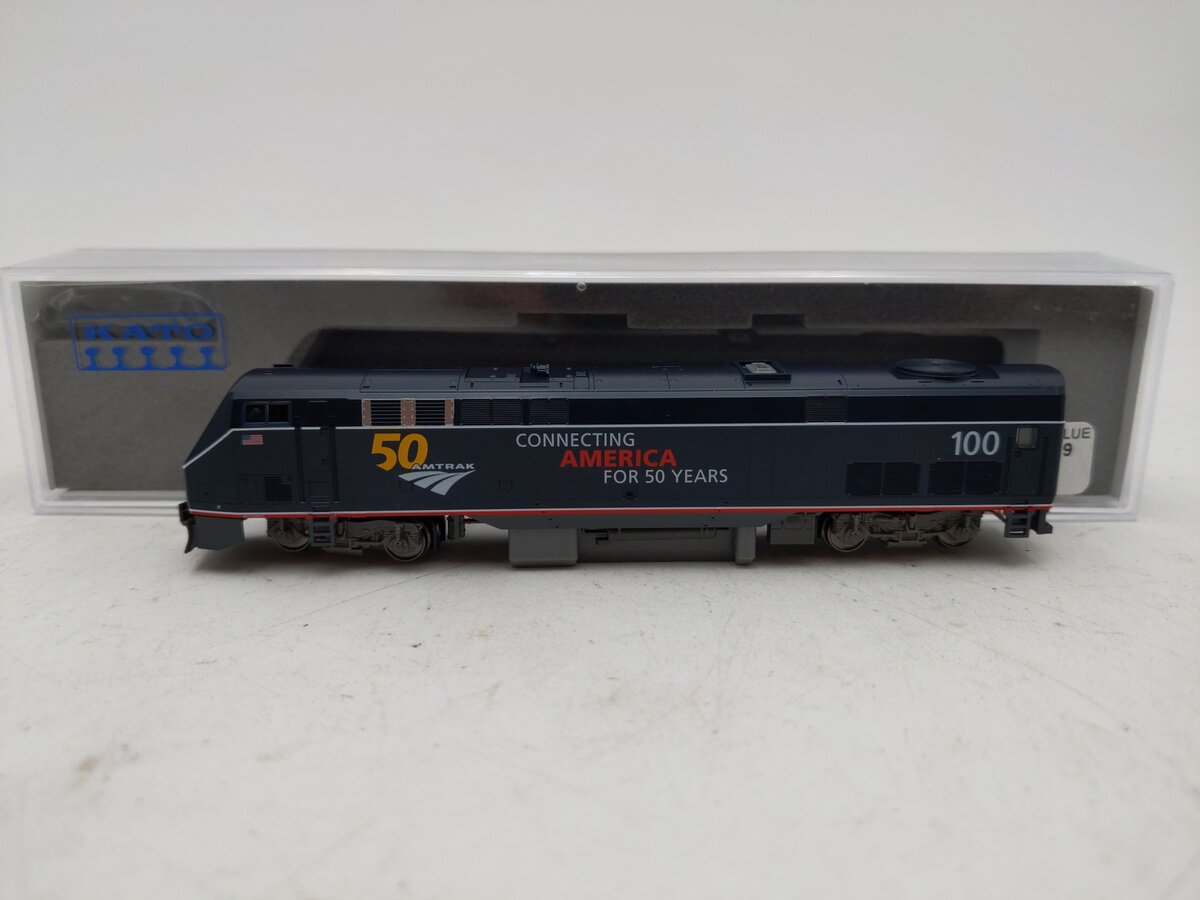 Kato 176-6035 N Amtrak 50th Anniversary Midnight Blue P42 Diesel Locomotive #100 LN/Box