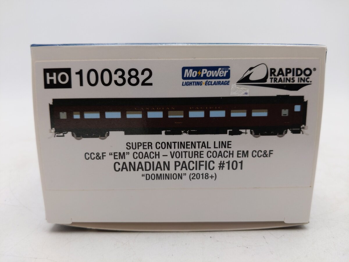 Rapido Trains 100382 HO Lt Weight Coach CP/RCP#101 LN/Box
