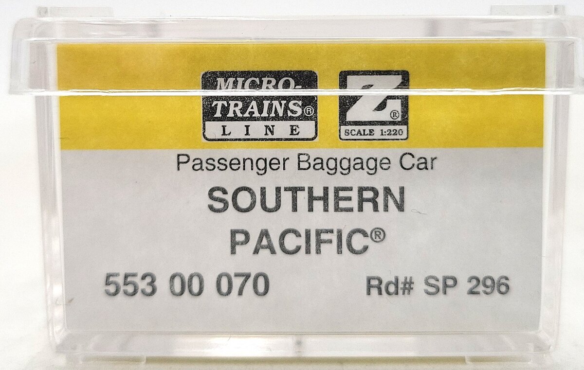 Micro-Trains 55300070 Z Scale Southern Pacific Baggage Car #296 LN/Box