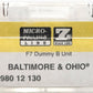 Micro-Trains 98012130 Z Baltimore & Ohio F7 B-Unit Dummy Diesel Locomotive/Box