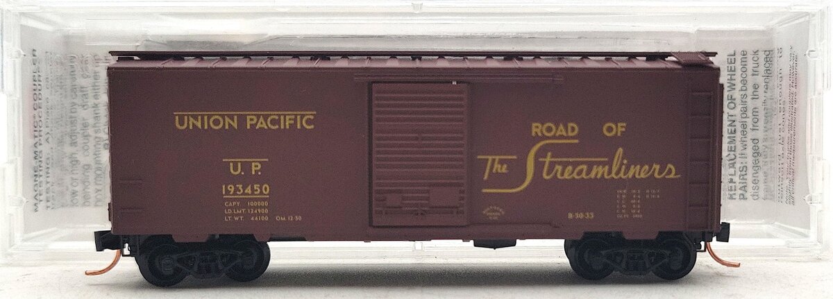 Micro-Trains 20296 N Scale Union Pacific 40' Standard Single Door BoxCar #193450 LN/Box