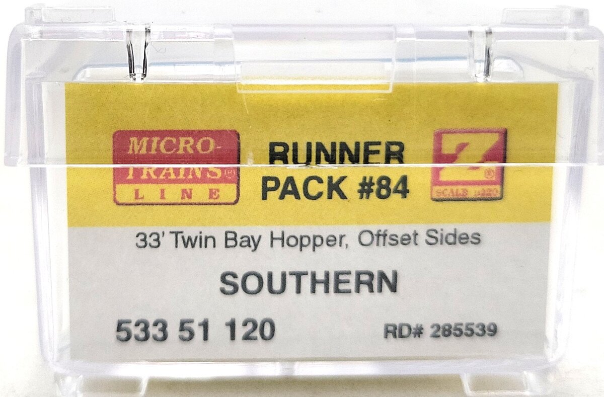 Micro-Trains 53351120 Z Scale Southern 33' Twin Bay Hopper #285539 LN/Box