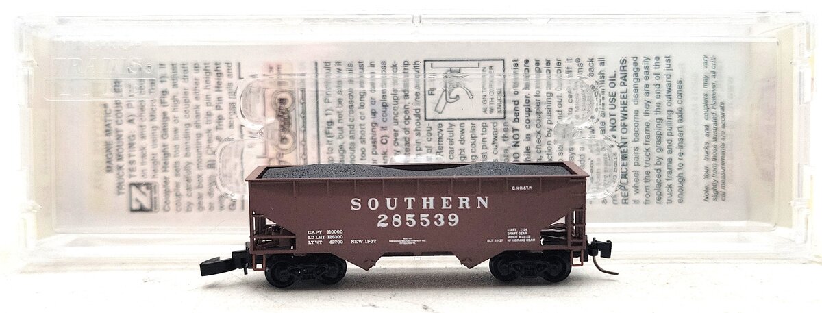 Micro-Trains 53351120 Z Scale Southern 33' Twin Bay Hopper #285539 LN/Box