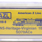American Z-Line 63110-8 Z Scale NS-Heritage-Virginian SD70ACe Diesel Loco #1069 LN/Box