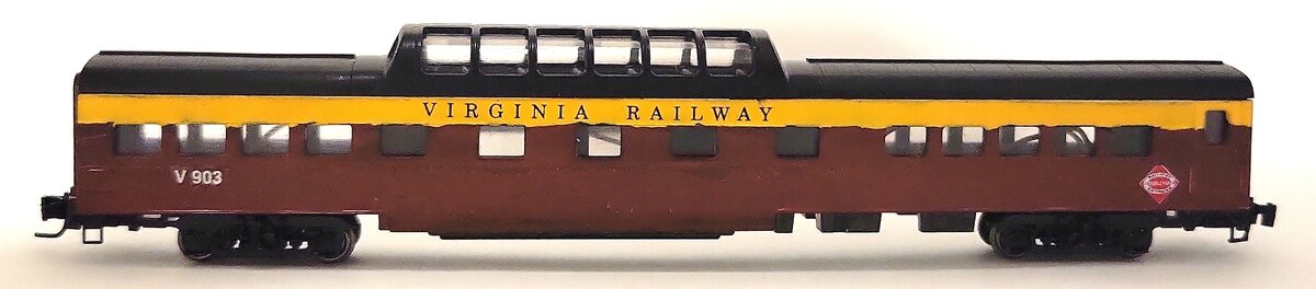 Micro-Trains 55100140 Z Scale Custom Virginia Railway 83' Lightweight Dome Car/Box