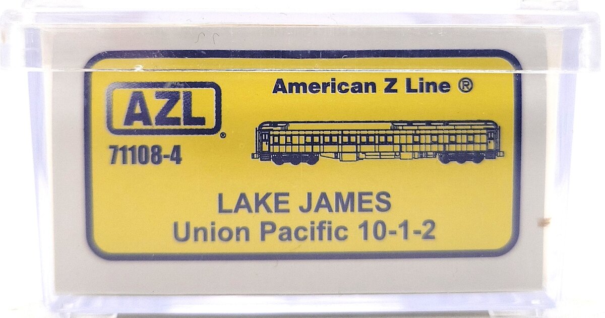 American Z-Line 71108-4 Z Scale Union Pacific 10-1-2 Lake James Sleeper Car LN/Box