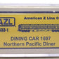 American Z-Line 71533-1 Z Scale Northern Pacific Dining Car #1697 LN/Box