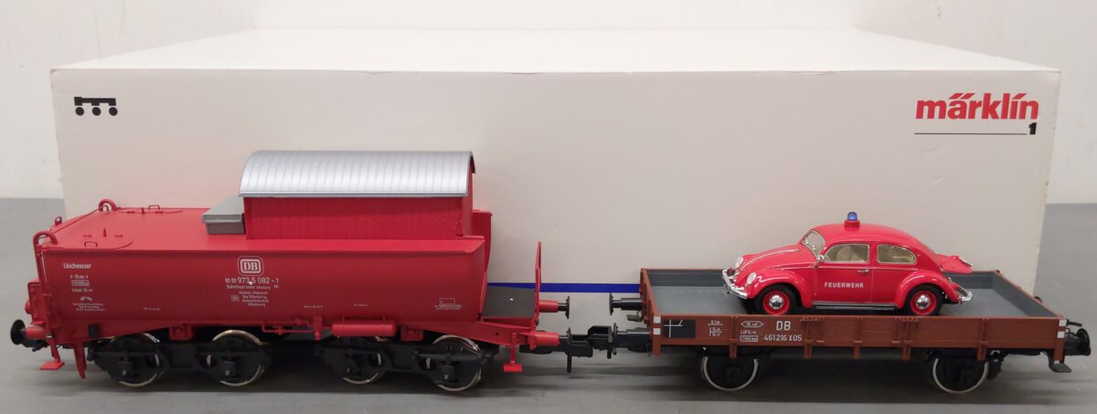 Marklin 58216 1 Gauge Löschwasserwagen-Set EX/Box