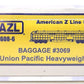 American Z-Line 71608-6 Z Scale Union Pacific Heavyweight Baggage Car #3069 EX/Box