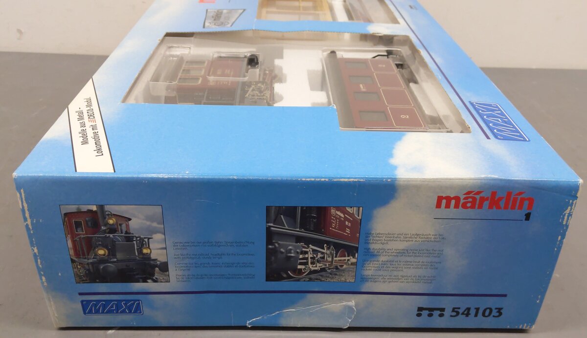 Marklin 54103 G Gauge Maxi Anniversary Train Steam Train Set EX/Box
