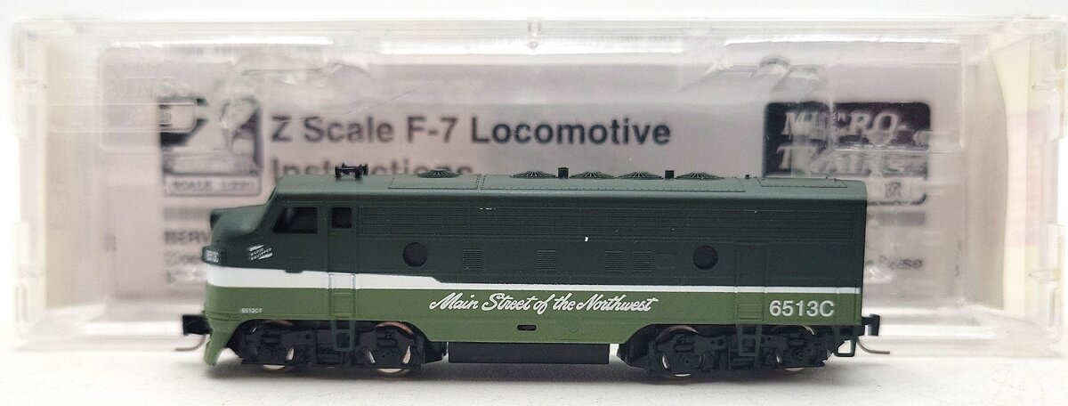 Micro-Trains 98001352 Z Northern Pacific F7A Powered Diesel Locomotive #6513C LN/Box