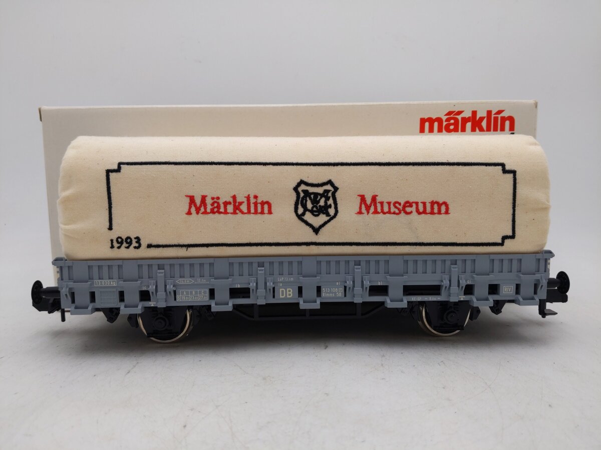 Marklin 85830 #1 1993 Marklin Museum Covered Flatcar EX/Box