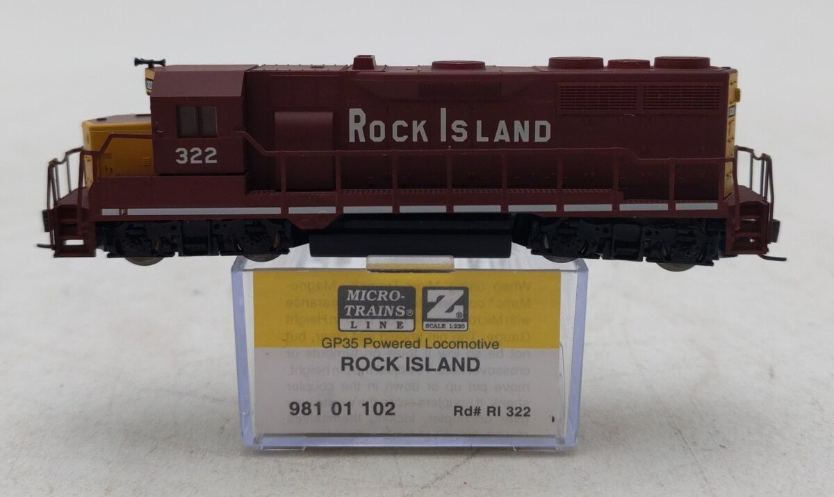 Micro-Trains 98101102 Z Rock Island GP35 Powered Diesel Locomotive #322 LN/Box