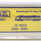 American Z-Line 62612-1 Z Scale Illinois Central E8A-E9A Diesel Locomotive #4018 LN/Box