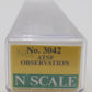 Model Power 3042 N Scale Santa Fe 75' Steamlined Observation Passenger Car #3042 LN/Box