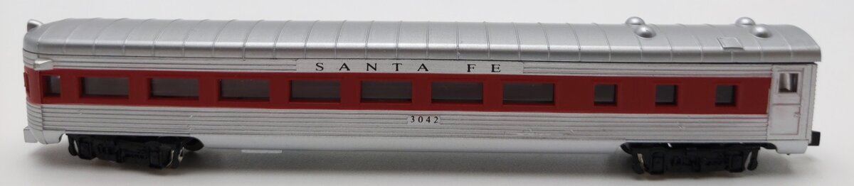 Model Power 3042 N Scale Santa Fe 75' Steamlined Observation Passenger Car #3042 LN/Box