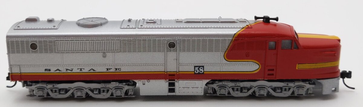Con-Cor 202102 N Santa Fe Warbonnet PA-1 Dummy Diesel Locomotive w/Light #58 EX/Box