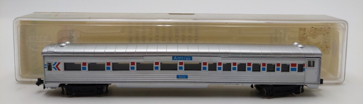 Model Power 3033 N Scale Amtrak 75' Strearmline Coach EX/Box