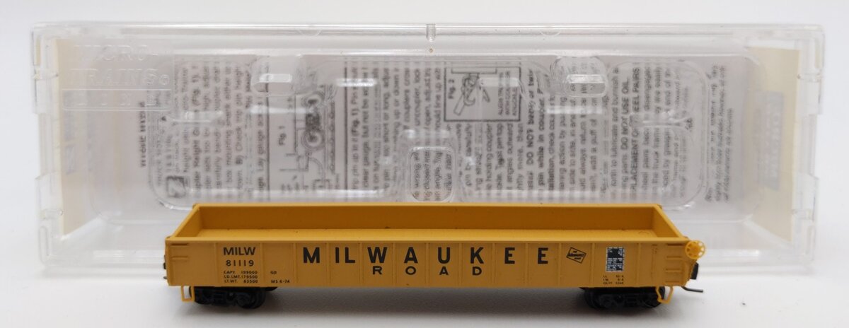 Micro-Trains 52300052 Z MILW 50' Straight Sides & Drop Ends Gondola #81119 LN/Box