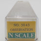 Model Power 3043 N Scale Amtrak 75' Observation Car EX/Box