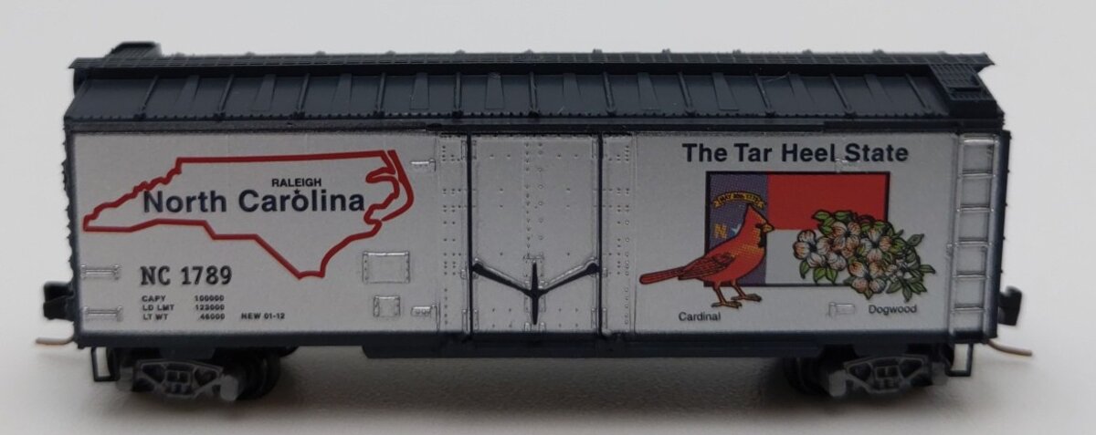 Micro-Trains 50200542 Z North Carolina 40' Standard Plug-Door Box Car #1789 LN/Box