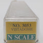 Model Power 3053 N Scale Amtrak Vista Dome Car EX/Box