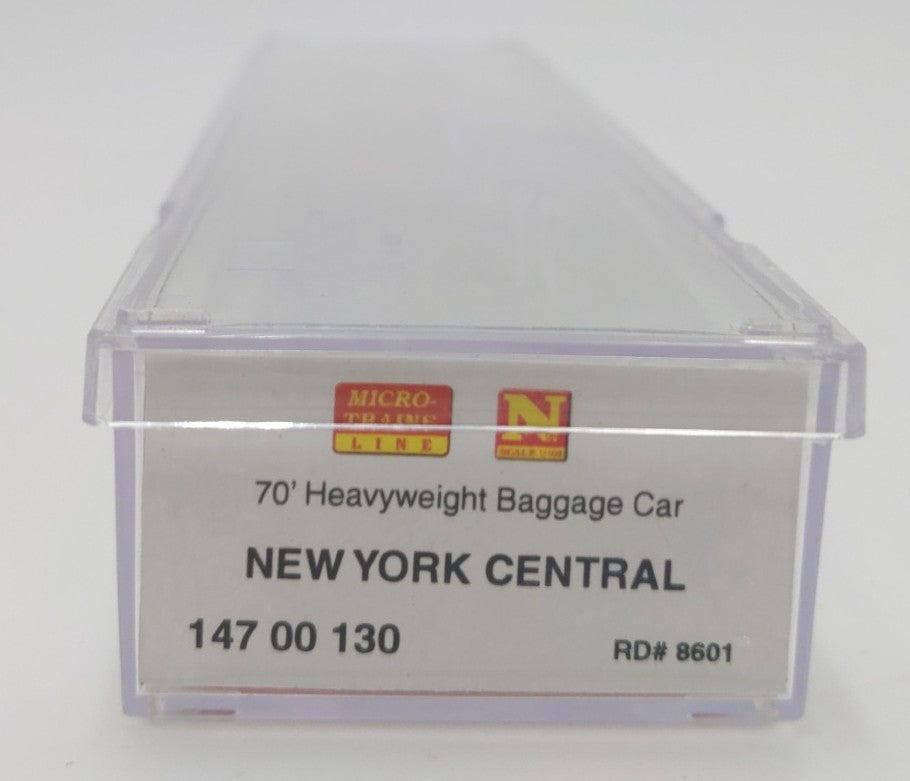Micro-Trains 14700130 N Scale New York Central 70' Heavyweight Baggage Car #8601 LN/Box