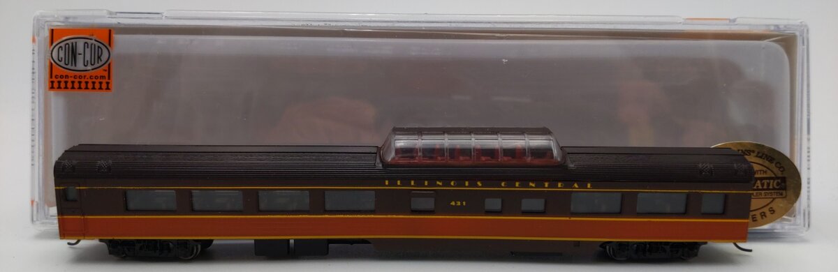 Con-Cor 0001-040249 N IC 85' Smooth-Side Mid-Train Dome w/Micro-Trains Couplers