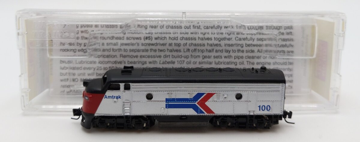 Micro-Trains 98001180 Z Scale Amtrak F7 Powered A Unit Diesel Locomotive #100 EX/Box