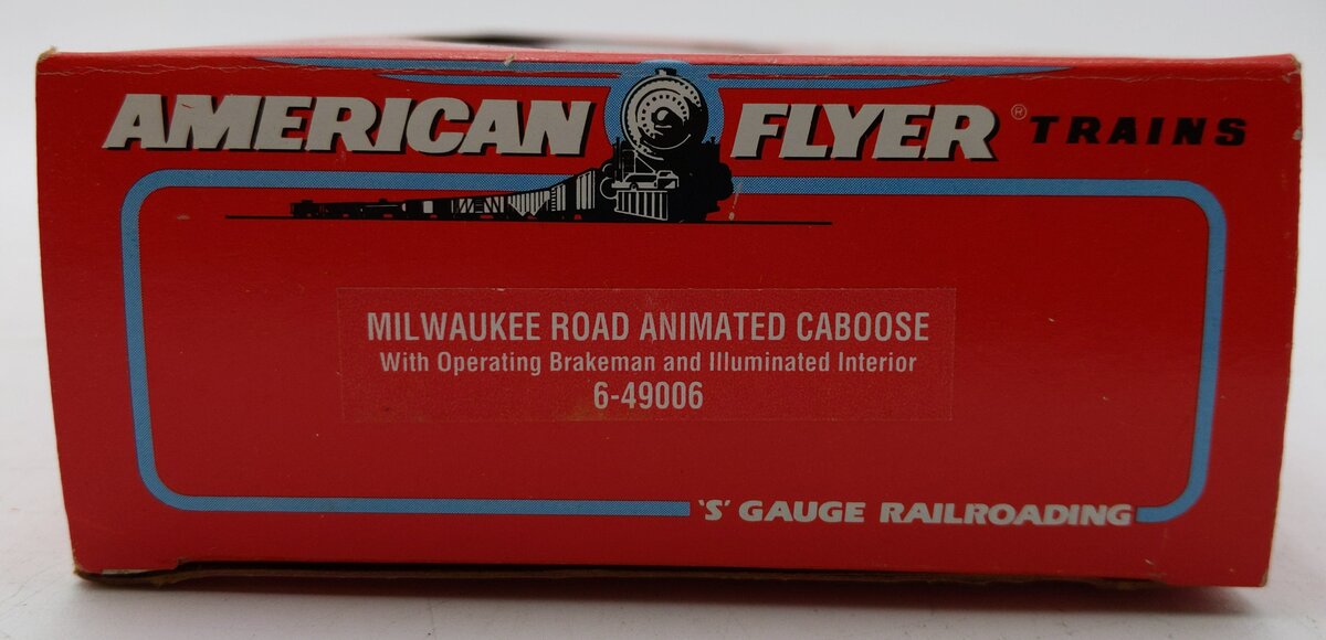 American Flyer 6-49006 S Gauge Milwaukee Road Caboose 49006 w/Operating Brakeman EX/Box