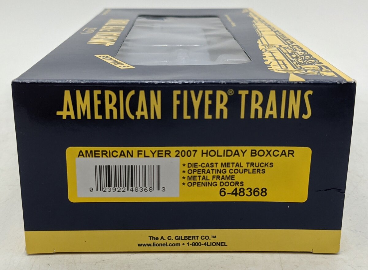 American Flyer 6-48368 S Gauge 2007 Holiday Boxcar NIB