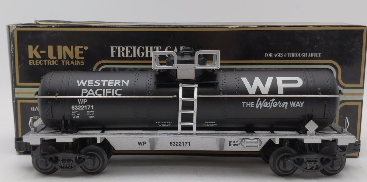 K-Line K632-2171 Western Pacific Single Dome Tank Car #6322171 EX/Box