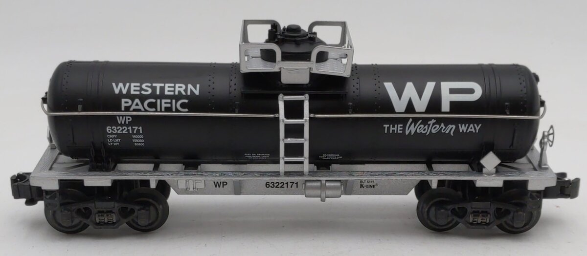 K-Line K632-2171 Western Pacific Single Dome Tank Car #6322171 EX/Box