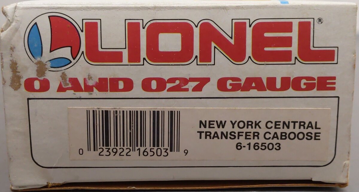Lionel 6-16503 O Gauge New York Central Transfer Caboose #16503 EX/Box