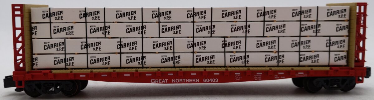 S-Helper 00334 S Scale Great Northern Bulkhead Flatcar w/ Load #60403 EX/Box