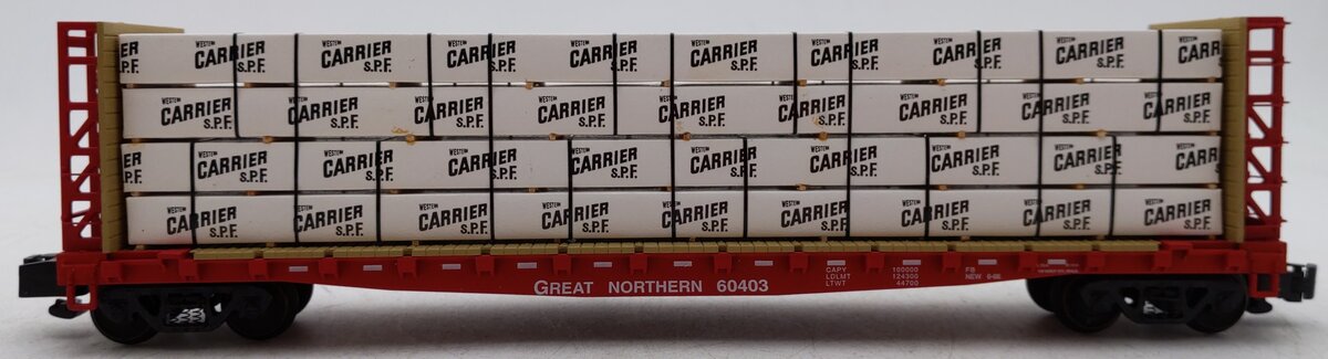 S-Helper 00334 S Scale Great Northern Bulkhead Flatcar w/ Load #60403 EX/Box
