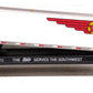 MTH 20-95215 O Missouri Kansas & Texas Railway Flat Car Black with 40’ Trailer  EX/Box