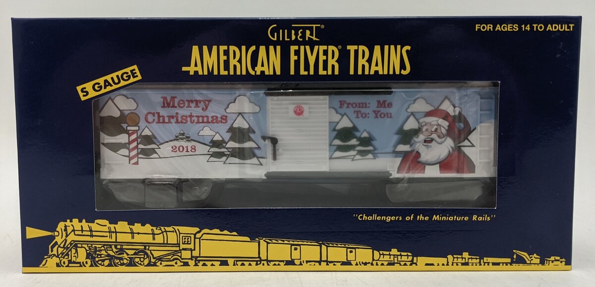 American Flyer 6-44129 S 2018 Christmas Boxcar NIB