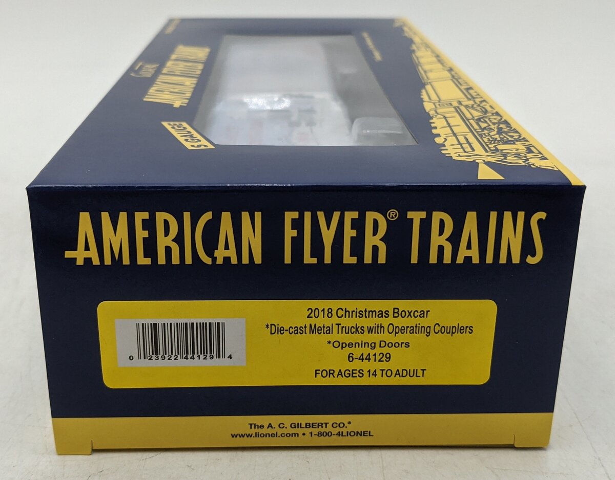 American Flyer 6-44129 S 2018 Christmas Boxcar NIB