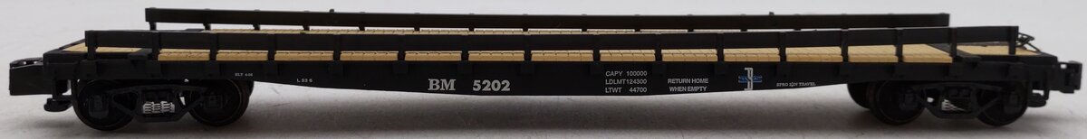 S-Helper 00263-5 S Gauge Boston & Maine Flat Car #5202 EX/Box