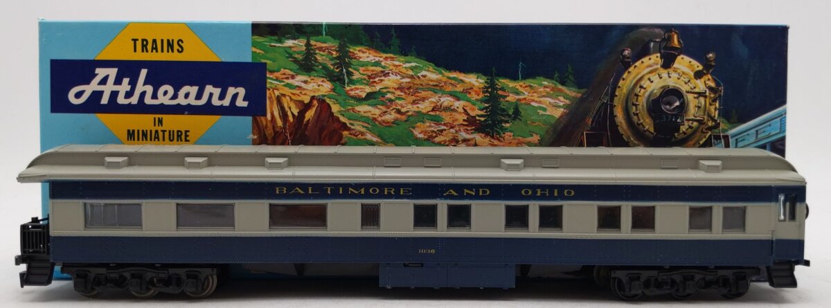Athearn 1875 HO Baltimore and Ohio Observation Car #1036-Assembled LN/Box