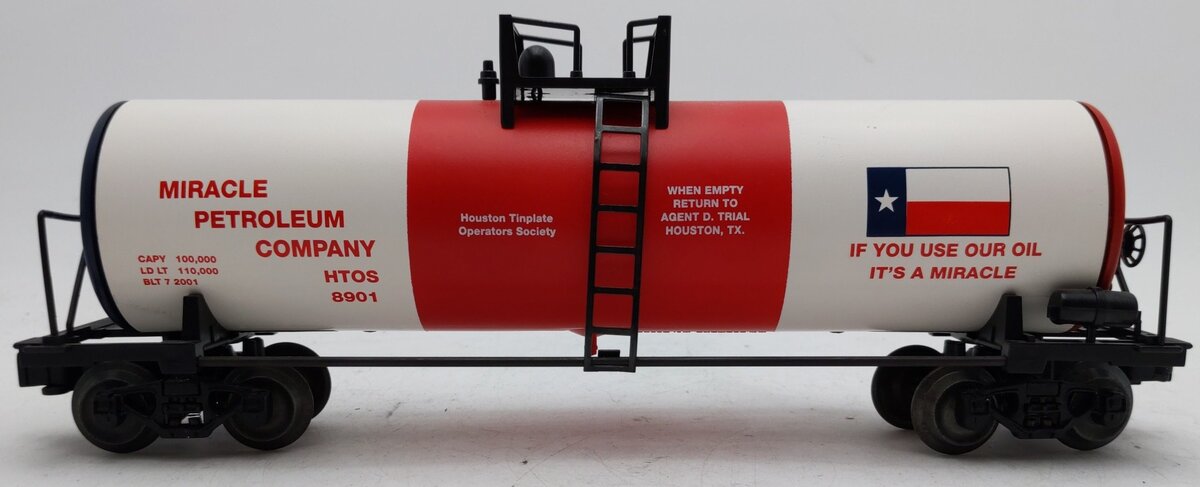 Lionel 6-8901 Houston Tinplate Society Tank Car EX