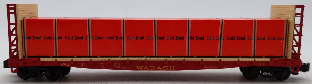 S-Helper 00166 "S" Scale Wabash Bulkhead Flatcae W/ GBP BM Load EX/Box