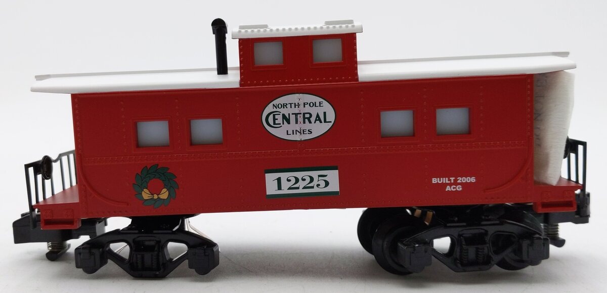 American Flyer 6-48739 S Gauge North Pole Central Illuminated Christmas Caboose EX/Box