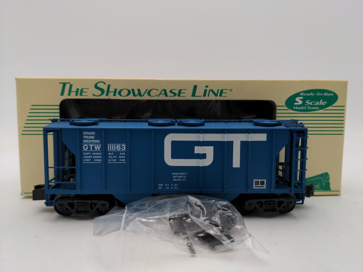 S-Helper 00089 "S" Scale PS-2 Grand Trunk 2-Bay Hopper #111163 EX/Box