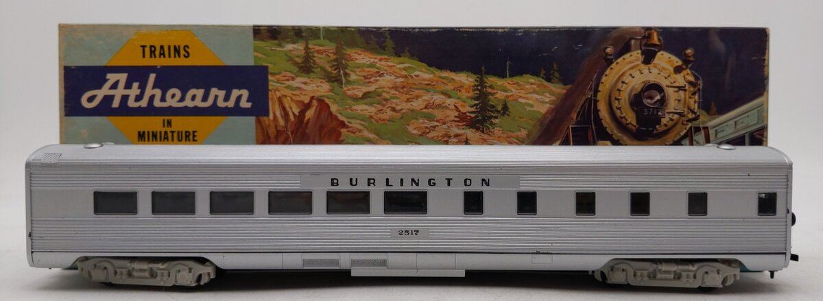 Athearn 1793 HO Burlington Streamlined Diner Car Kit #2517-Assembled LN/Box