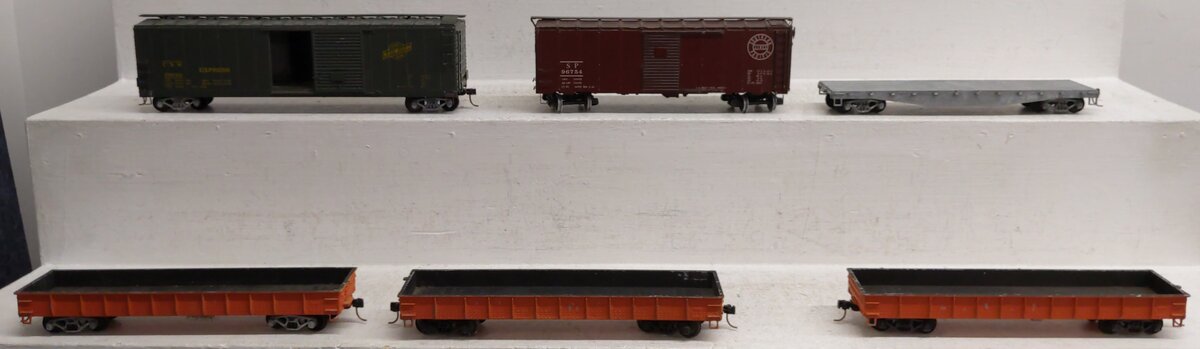 Assorted S Gauge Custom Freight Cars [6] #96754 #68040 EX